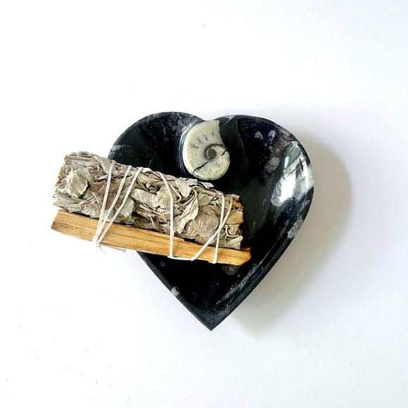 Orthoceras Heart Shape Trinket Bowl - Picture 2 of 3